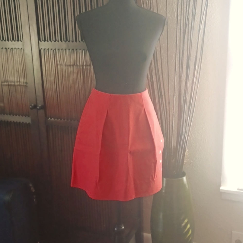 J.Crew Coral Mini Skirt with pockets